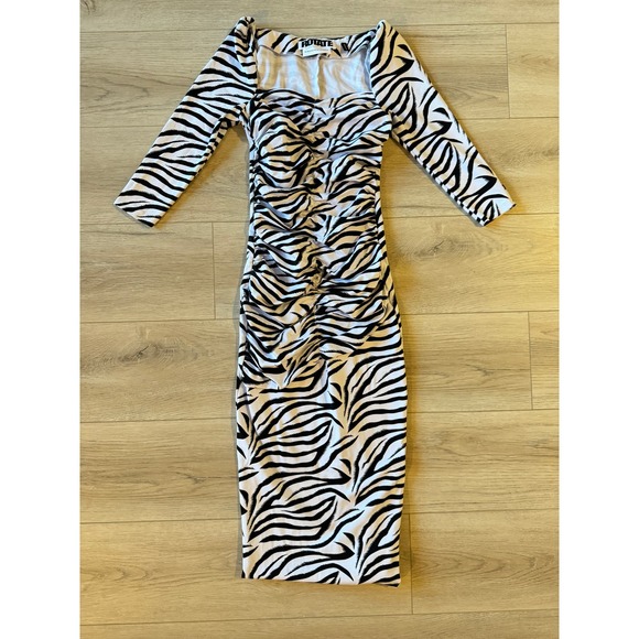 ROTATE Birger Christensen Zebra Freya Dress - Picture 8 of 13